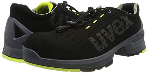 Uvex Zapatos de Trabajo 1 - Zapatos de Seguridad S1 SRC ESD - Cal-Negro, Talla:41