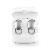 Hama | Auriculares Bluetooth (Control táctil, Resistente a Salpicaduras IPX5, Comandos de Voz, Batería Duradera) Color Blanco