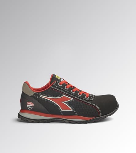 Diadora Utility Glove Monster Low S1ps Fo HRO, Zapatos de Seguridad y contra Incendios Unisex Adulto, Negro y Rojo, 44 EU