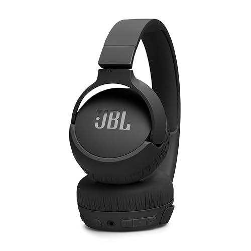 JBL Auriculares Tune 670 NC, auriculares supraaurales inalámbricos ligeros con cancelación de ruido adaptativa, Bluetooth y 70 horas de batería, negro