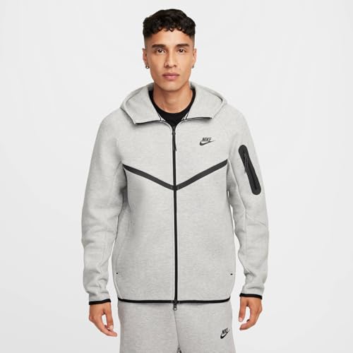 Nike Tech Sudadera con Capucha Windrunner con Cremallera Completa - Hombre, Dk Grey Heather/Black, HV0949-063, L