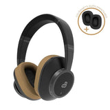DeeBee DB-Pulse-BLC, Auriculares Bluetooth Circumaurales, Cancelación Activa de Ruido, 40 Horas de Batería, Negro, con Almohadilla Intercambiable