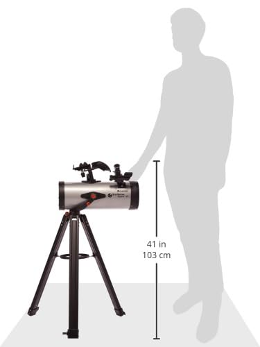 Celestron 22453 StarSense Explore LT127AZ Telescopio Reflector newtoniano con tecnología para Smartphone - con 2 oculares, 2 Lentes de Barlow, Acoplamiento para teléfono y trípode Ajustable, Plateado