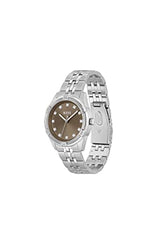 BOSS Reloj Analógico de Cuarzo para Mujer Colección Rhea con Correa de Acero Inoxidable Plateada - 1502699