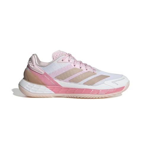 adidas Defiant Speed 2 Tennis Shoes, Zapatillas de Tenis Mujer, FTWR White/Ash Pearl/Bliss Pink, 39 1/3 EU