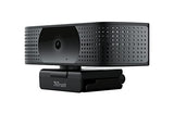 Trust Teza 4K Ultra HD Webcam, 3840x2160, 2 Micrófonos y Enfoque Automático, 30 FPS, USB Plug & Play, Cámara Web para Teams, Zoom, Skype, Portátil, Ordenador, Mac - Negro