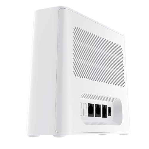 TCL LinkHub CPE Router Rápido 5G HH512V, Doble Banda, Soporte Tarjeta SIM, WiFi 6E, Hotspot hasta 32 Usuarios, Blanco