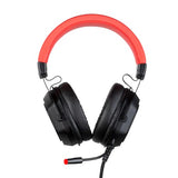 Konix UFC Auriculares Gaming con Cable 7.1 para PC - Altavoces de 50 mm - Micrófono Desmontable - Cable USB de 2 m - Retroiluminación - Negro y Rojo