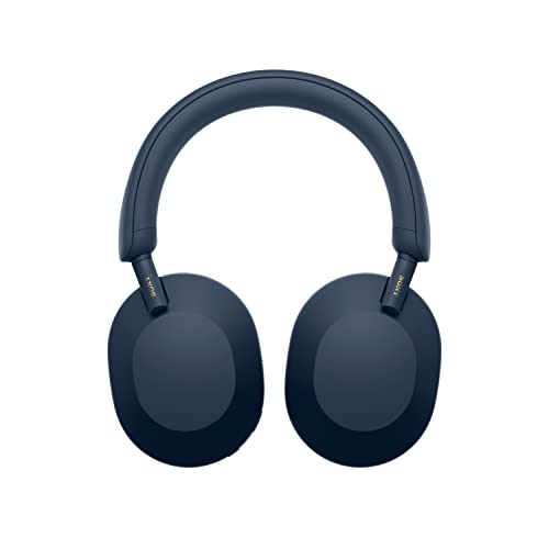 Sony WH-1000XM5 Auriculares de Diadema inalámbricos Premium con Noise Cancelling, Bluetooth, Llamadas, Hi-Res, 30 h de batería, Incluye Estuche rígido, iOS, Android - Azul Medianoche