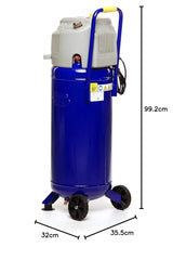MICHELIN - Compresor de aire vertical MVX50/2 - Tanque de 50 litros - Sin aceite - Motor de 2 CV - Presión máxima 10 bar - Flujo de aire 220 l/min - 13,2 m³/h
