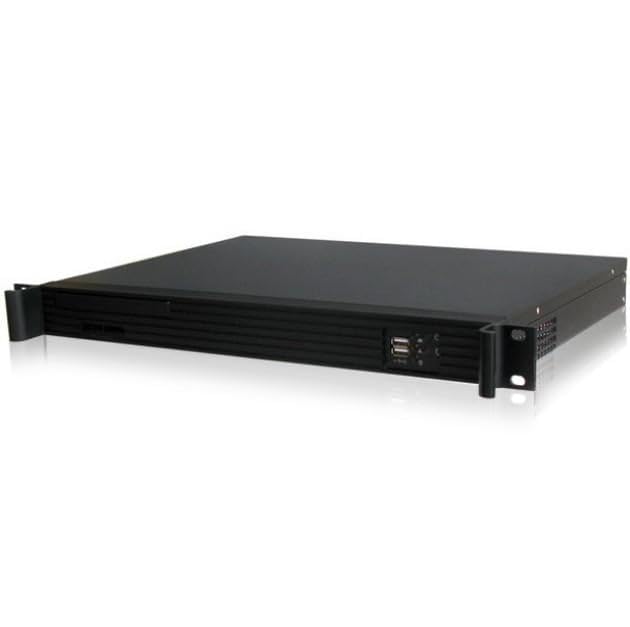 Techly I-CASE IPC-140 Estante Negro carcasa de ordenador - Caja de ordenador (Estante, PC, Aluminio, Acero, Mini-ITX, Negro, 1U)