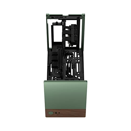 Fractal Design Terra Jade - Wood Walnut Front Panel - Small Form Factor - mITX Gaming Case – PCIe 4.0 Riser Cable – USB Type-C - Anodized Aluminum Panels