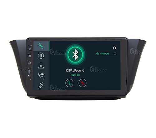 Jf Sound car audio system Autorradio de Ajuste Personalizado para Iveco Daily Android GPS Bluetooth WiFi Dab USB Pantalla táctil Full HD 9" procesador de 8 núcleos y comandos de Voz, Negro