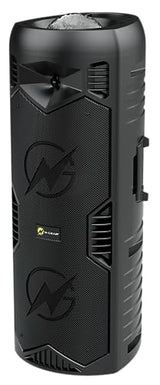 N-Gear Let's Go Party 5150 Negro - Altavoz Bluetooth portatil - Altavoz inalámbrico de 200 vatios con Luces Disco y micrófono Incluido - 5 Horas de reproducción