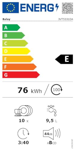 Balay Lavajillas, integrable, 45 cm., Motor ExtraSilencio, Home Connect, Infolight, Instalación en Alto, RackMatic 3 niveles, 3VT5331DA.