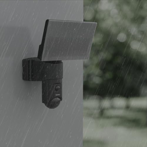 Hama | Cámara de vigilancia Exterior, 1080P, Sensor de Movimiento y luz, Full HD, Compatible con Amazon Alexa y Google Assistant.