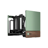 Fractal Design Terra Jade - Wood Walnut Front Panel - Small Form Factor - mITX Gaming Case – PCIe 4.0 Riser Cable – USB Type-C - Anodized Aluminum Panels