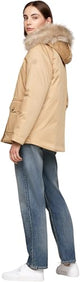 Tommy Hilfiger Parka Mujer Padded Parka With Fur con Botones, Verde (Classic Khaki), M