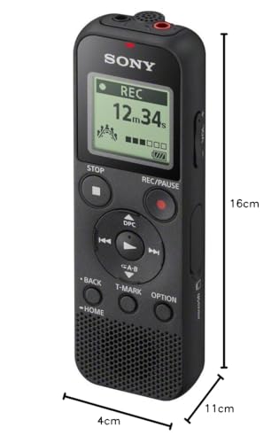 Sony ICD-PX370, Grabadora De Voz Digital, USB, Si, estándar, Negro