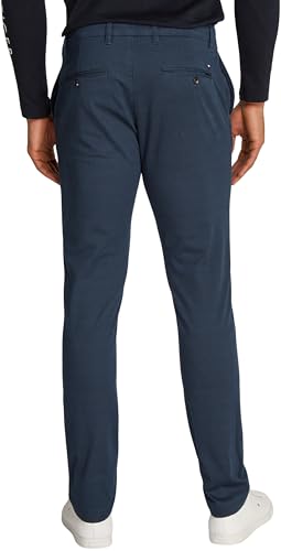 Tommy Hilfiger Chino Hombre Bleecker Printed Structure Slim Fit, Azul (Desert Sky), 36W/35L