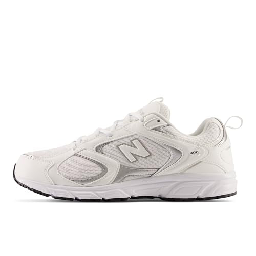 New Balance 408, Sneaker Hombre, Blanco/Plata, 42.5 EU