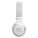 JBL Auriculares inalámbricos circumaurales Live 670 NC, con tecnología Bluetooth y cancelación adaptativa de ruido, hasta 65 horas de reproducción, blanco