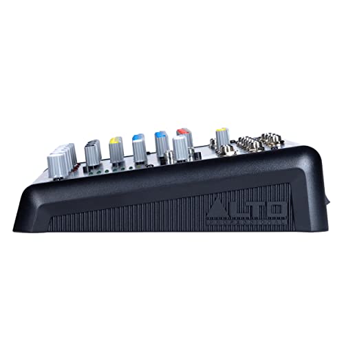ALTO TrueMix 600 Mesa de Mezclas Con 2 Entradas XLR de Micrófono, Interfaz de Audio USB y Bluetooth Para Podcasts, Actuaciones en Vivo, Grabaciones, DJ, PC y Mac