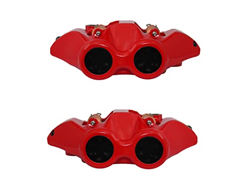 Par de pinzas de freno radiales Accossato Forjada monobloque Distancia entre ejes 108 mm con pistones de aluminio con pastillas ST incluidas para Yamaha MT-09 SP de 2022 a 2022, 900 cc