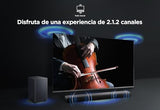 TCL Barra de Sonido S55HE 2.1, 220 vatios, Cine en casa, expansión de Sonido, Dolby Atmos, DTS Virtual:X, Barra de Sonido con subwoofer, Mando a Distancia único, Bluetooth 5.3, HDMI, USB
