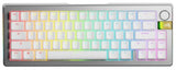 Glorious Gaming GMMK 3 Pro HE: Teclado Gaming inalámbrico, Hall Effect, Carcasa de Aluminio, tasa 8K, switches Hot Swap MX/HE, acción Ajustable, Compacto 65% QWERTY Estadounidense (Plata)
