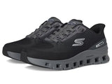 Skechers Arch Fit Glide-Step Pro, Zapatillas Hombre, Black Knit/Charcoal PU, 44 EU