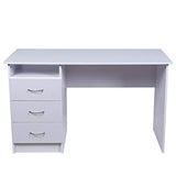 BAKAJI Escritorio con cajonera de 3 cajones + Estante Abierto, Mesa de Trabajo para Ordenador de Madera MDF para decoración de casa, Oficina, Dormitorio, diseño Moderno, tamaño 120 x 51 x 72 cm