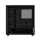 Fractal Design North Charcoal Black Tempered Glass Dark - Frente de Madera de Nogal - Panel Lateral de Vidrio - Incluye Dos Ventiladores Aspect PWM de 140 mm - Puerto USB Tipo C