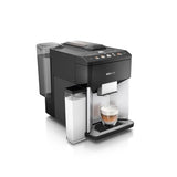 SIEMENS - Cafetera superautomática, EQ500, limpieza autoMilk, Display TFT Touch&Slide, función oneTouch doubleCup, plateado/negro, TQ513R01