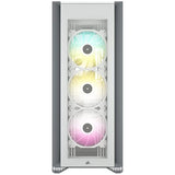 Corsair iCUE 7000X RGB Chasis para PC Inteligente ATX Full-Tower, Tres Paneles de Cristal Templado, Cuatro Ventiladores RGB de 140 mm Incluidos, Espacioso Interior, Blanco