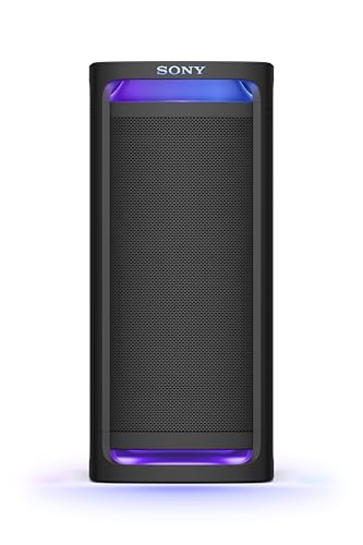 Sony ULT Tower 9, Ultimate Bluetooth Party Speaker, 25 H de batería y alimentación de Red, 2 Modos ULT Power Sound, X-Balanced Speaker, 360 Luces y Sonido, entradas de Karaoke, Negro