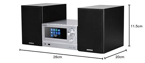 Kenwood M-7000S-S - Microcadena Color Plata, con Bluetooth, USB, CD y en Radio Dab + o FM