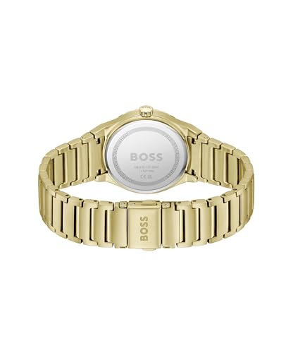 BOSS Reloj con Movimiento de Cuarzo de Tres Manecillas para Mujer Colección Candor Ladies Sport con Correa de Acero Inoxidable Oro Amarillo Claro - 1502789