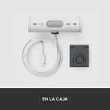Logitech Brio 500 HD Webcam Ajuste Luz, Modo Visualización, Mics Duales con Reducción Ruido, Cubierta Privacidad Cámara Web, Admite MS Teams, Google Meet, Zoom, Cable USB-C, Webcam Streaming - Blanco