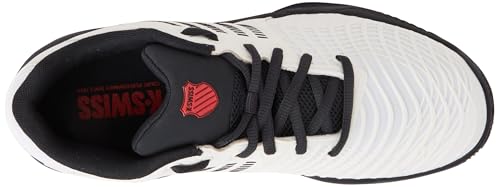 K-Swiss Zapatillas de Tenis Express Light 3 HB para Hombre, Color Blanco Brillante, limusina elástica, Rojo Alto Riesgo, Talla 42 EU, Bright White Stretch Limo High Risk Red, 42 EU