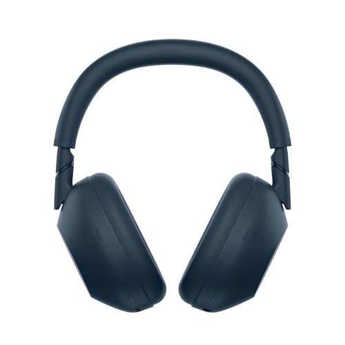 Sony WH-1000XM6 Auriculares Bluetooth inalámbricos con Noise Cancelling, Sonido de Alta resolución, cómodos, diseño Plegable, Estuche Resistente, 30 Horas de batería, iOS y Android - Azul Medianoche