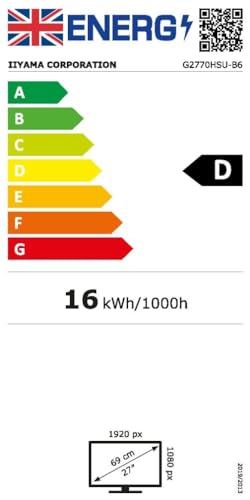 iiyama G MASTER G2770HSU B6 écran plat de PC 68,6 cm (27) 1920 x 1080 pixels Full HD LCD Noir