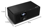 sky vision Dab 70 - Radio por Internet estéreo Dab+ (FM, FM, WiFi, con Puerto AUX y Cable, Radio Digital, Reloj Despertador, con Mando a Distancia), Color Negro