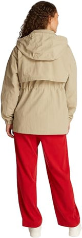 Tommy Hilfiger Cortavientos Mujer Nylon Crinkle Regular Fit, Beige (Sandalwood), L