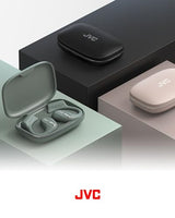 JVC Auriculares inalámbricos Deportivos 38h de Batería, Sonido, Oido Abierto, Resistentes al Agua IPX4, Doble Micro, Ideales para el Deporte, Cascos para Correr