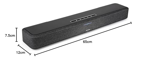 Denon Home Sound Bar 550 - Barra de Sonido compacta para Cine en casa con Dolby Atmos, DTS:X, WLAN, Bluetooth, AirPlay 2, HEOS Built-in, HDMI eARC, 4K Ultra HD, Dolby Vision, HDR10