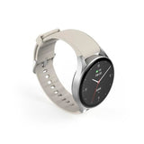 HAMA | Smartwatch 8900 (Reloj Inteligente, con GPS, Pantalla Tactil Amoled, Reloj Deportivo, Permite Hacer Llamadas en Manos Libres) Color Plata y Beige.