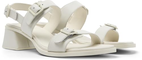 Camper Kora Sandal K201739, Sandalia de 2 Correas Mujer, Naturaleza Blanca 002, 38 EU