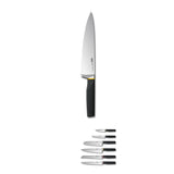 Joseph Joseph LockBlock, Bloque de Cuchillos con cierre automático y 6 cuchillos de acero inoxidable, negro