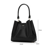 Carlheim, Gotland Genuine Leather collection, Velvet Genuine Leather Handbag (Black)